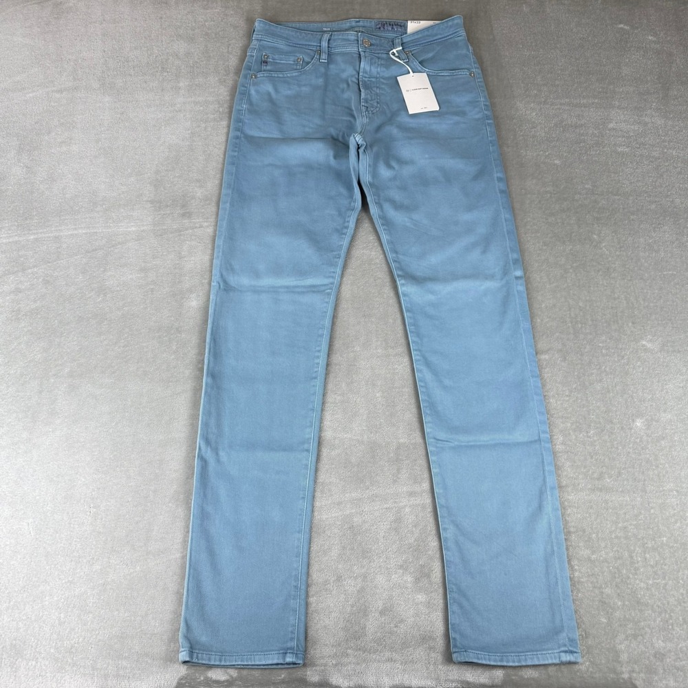 Adriano Goldschmied AG Tellis Modern Slim Jeans Mens 31x33 Skies Blue $215 NWT